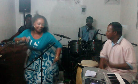 Zieti's rehearsal space in Marcory